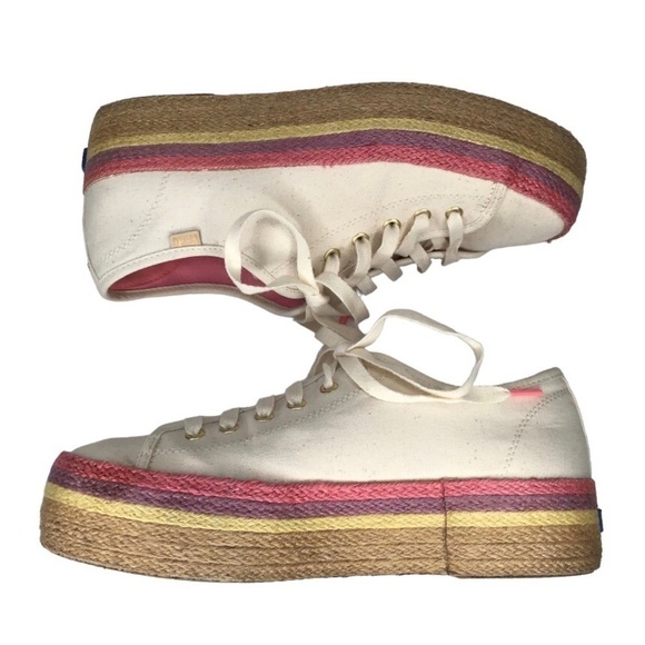 Keds x Kate Spade Triple Up Multicolored Espadrille Sneaker. - Picture 1 of 11